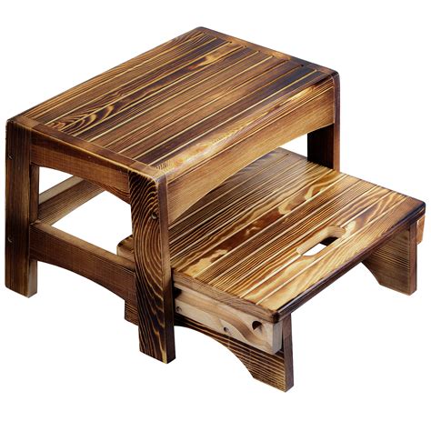 wooden step stool for bed